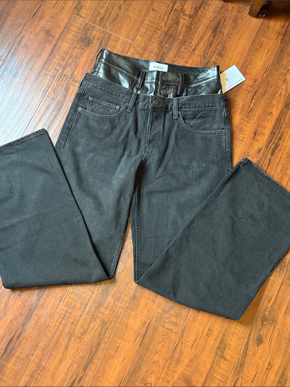 AGOLDE Elson Jeans color Raven. Tall girl friendly . 29 . NEW with Tags